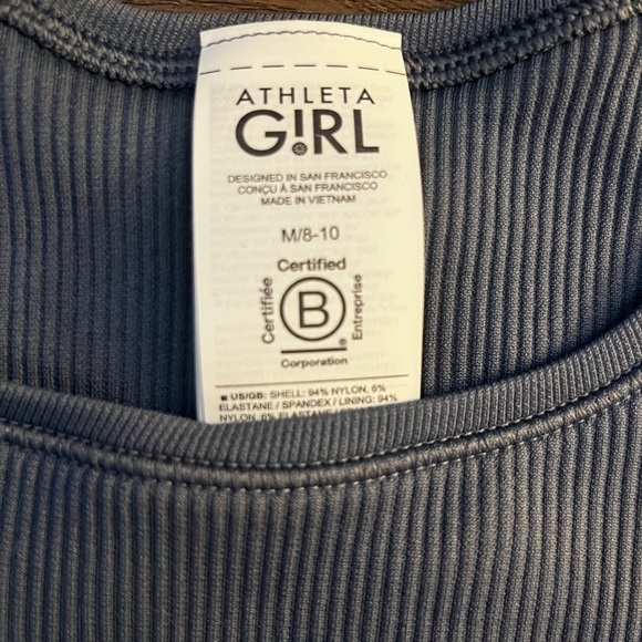 Athleta Girls Rise Above Rib Crop Tee - Picture 3 of 3